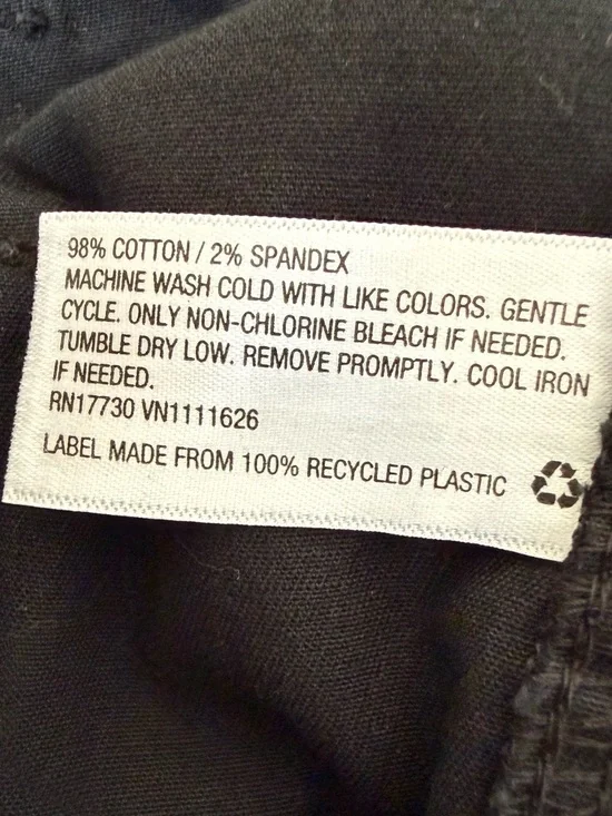 A New Day High Rise Slim Cargo Pants Black Stretch Size 17R NWT - Picture 4 of 4
